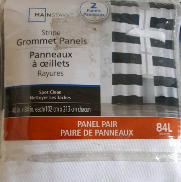 Stripe Navy and white curtains - Picture 4 of 5